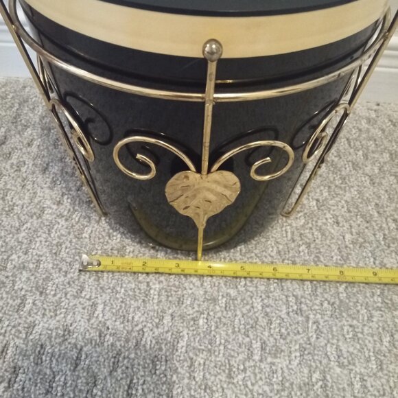 Vintage THERMOS ice bucket, black & gold, rare and retro - Picture 7 of 10